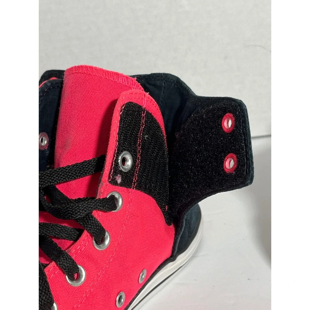 Converse Chuck Taylor All Star High Top Neon Pink Black Sneakers Y2K Streetwear